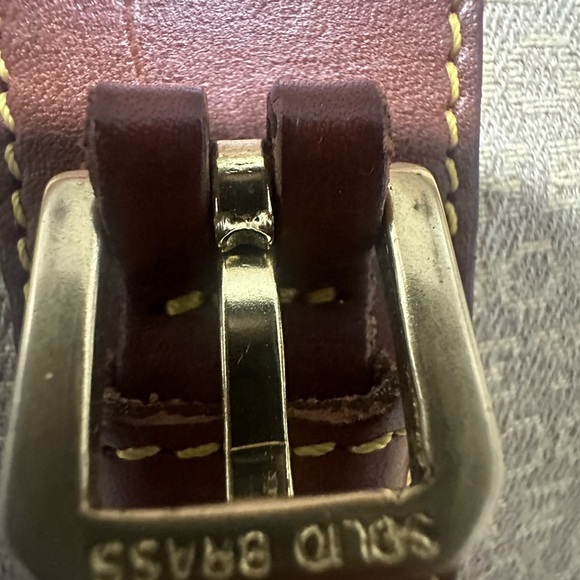 DOONEY & BOURKE Canvas Leather Bucket Tote Bag with solid brass hardware - Picture 8 of 8